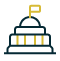 A government building icon.